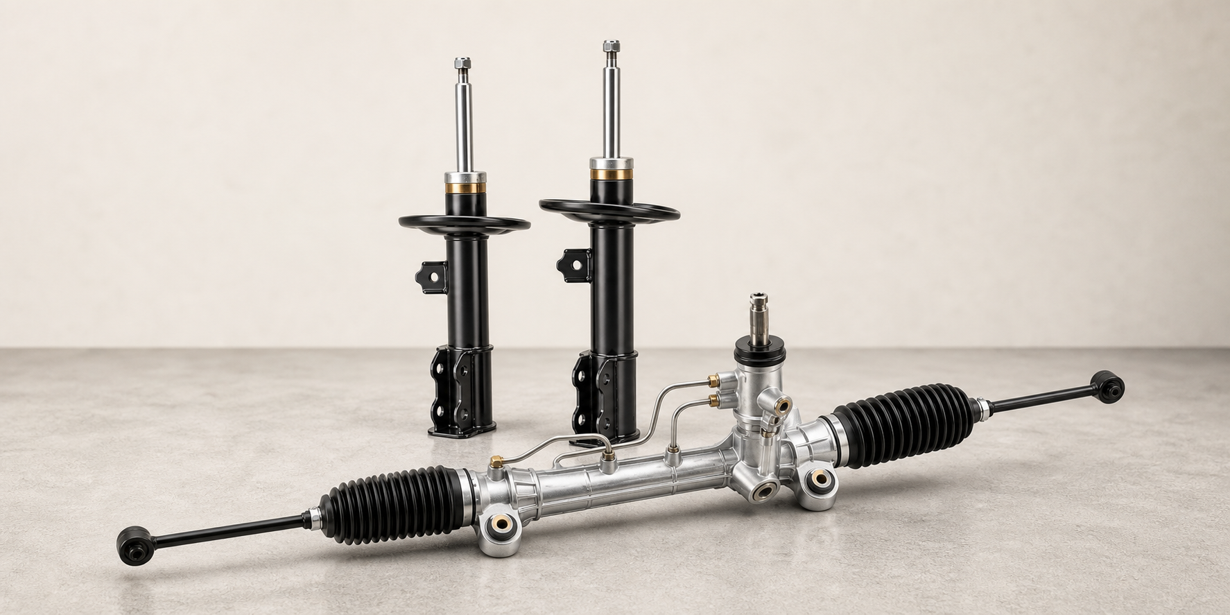 SBA steering rack and absorbers