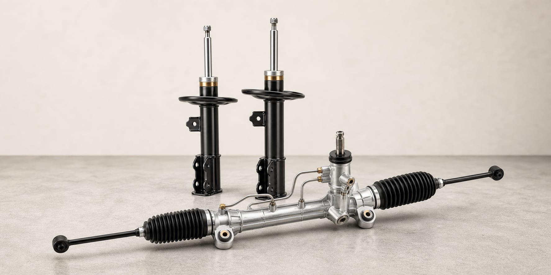 SBA steering rack and absorbers